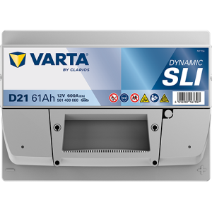 Акумулатор VARTA Dynamic SLI  D21,61Ah,600A,R+